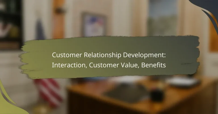Customer Relationship Development: Interaction, Customer Value, Benefits