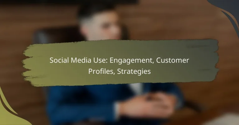 Social Media Use: Engagement, Customer Profiles, Strategies