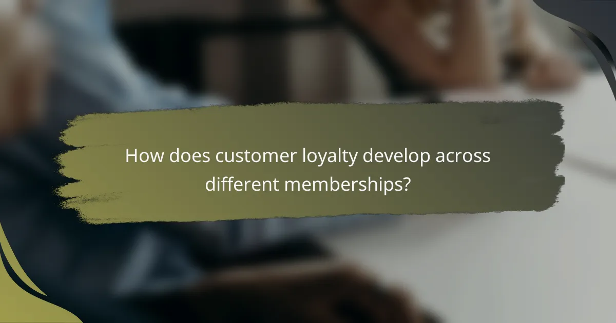 How does customer loyalty develop across different memberships?