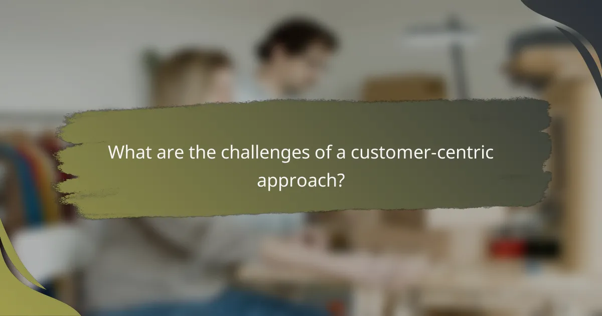 What are the challenges of a customer-centric approach?